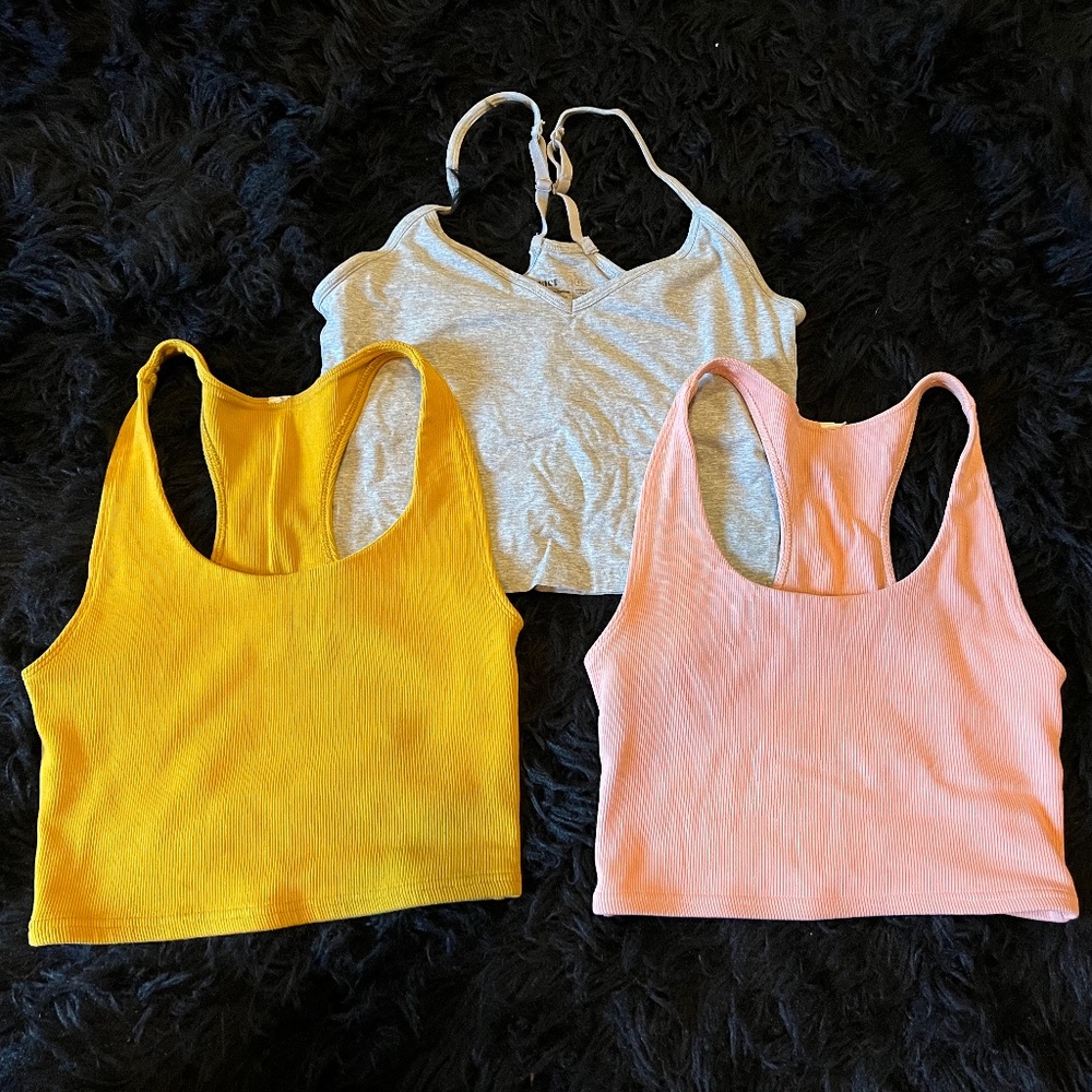 Pact bundle of racer back bralette tanks S Small